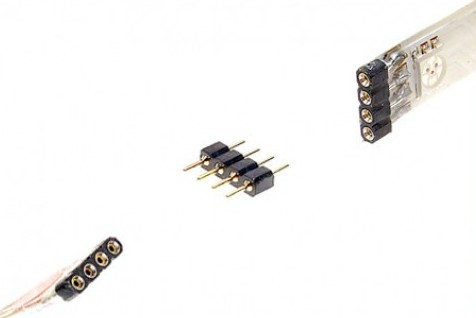 Коннектор для СЛ 4pin 10мм папа-папа игла